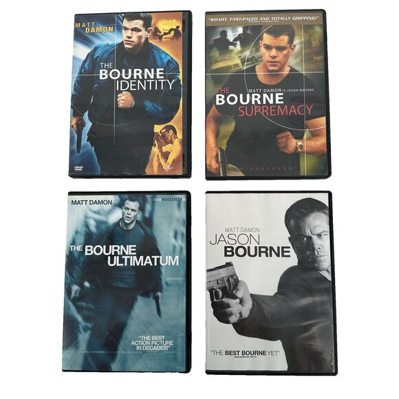 Jason Bourne DVD Movie Collection Lot of 4 Identity Supremacy Ultimatum - Picture 1 of 7